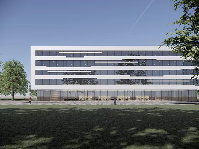 Modern Office Building Multi-storey Office Building Industrial Park Office Building Administrative Office Building 3d model
