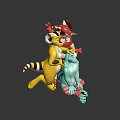 Colorful Fantasy Game And Movie Characters With Animal Features And Vibrant Designs