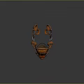 Intricate Copper Steampunk Mechanical Headgear With Circular Rings And Metal Framework