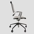 Modern Office Chair with Fabric Upholstery and Metal Arms Padded Seat and Swivel Wheels