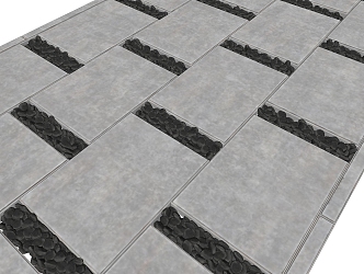 modern pavement stone pavement lime ground 3d model