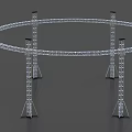Commercial Equipment Circular Truss System with Metal Frame and Supporting Pillars