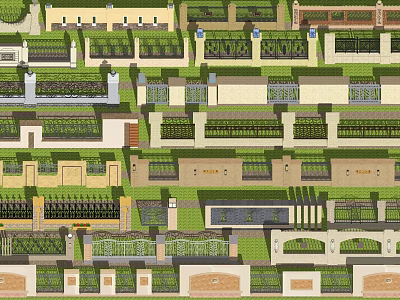 Modern Building Facades With Greenery Accents And Diverse Architectural Designs 3d model