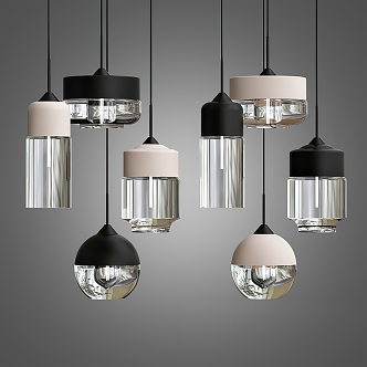 Modern chandelier small chandelier 3d model