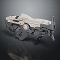 Futuristic Sci Fi Weapon With White Mechanical Design And Tactical Features 3d model