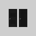 Stylish Modern Black Hinged Door With Glass Panel For Home Interior