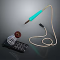 Professional Electric Soldering Iron With Stand Spring And Power Cord Accessories