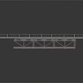 Industrial Steel Conveyor Platform With Guardrail And Support Frame Structure