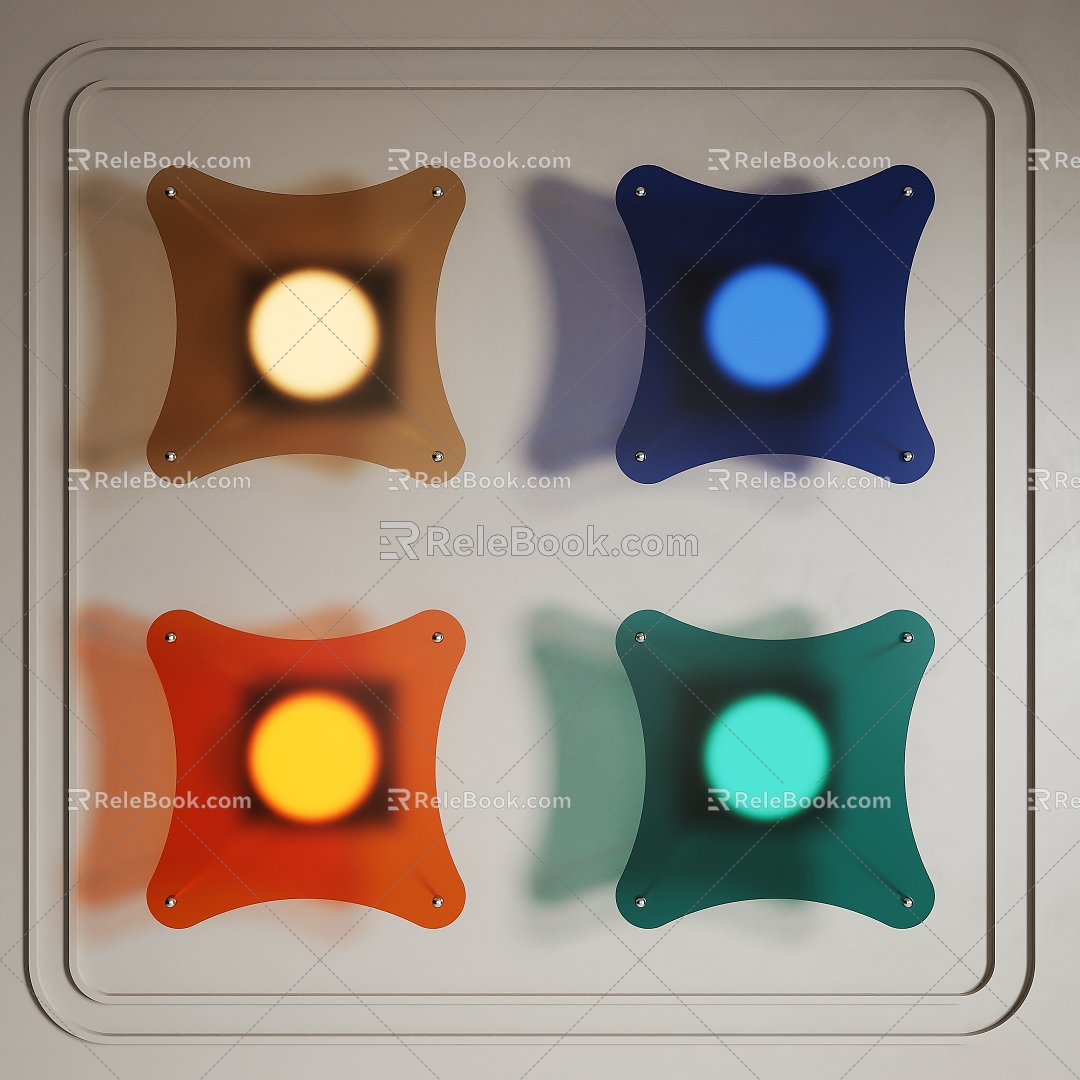 wall lamp acrylic wall lamp 3d model