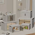 White Storage Boxes With Clear Windows And Doors Storing Books Toys Snacks Tidy Room