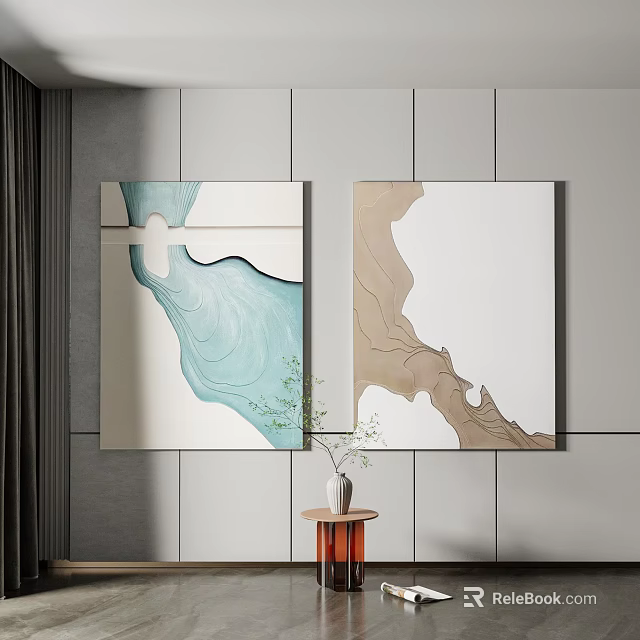 Elegant Modern Kitchen Interior With Stylish Cabinets And Marble Surfaces 3d model