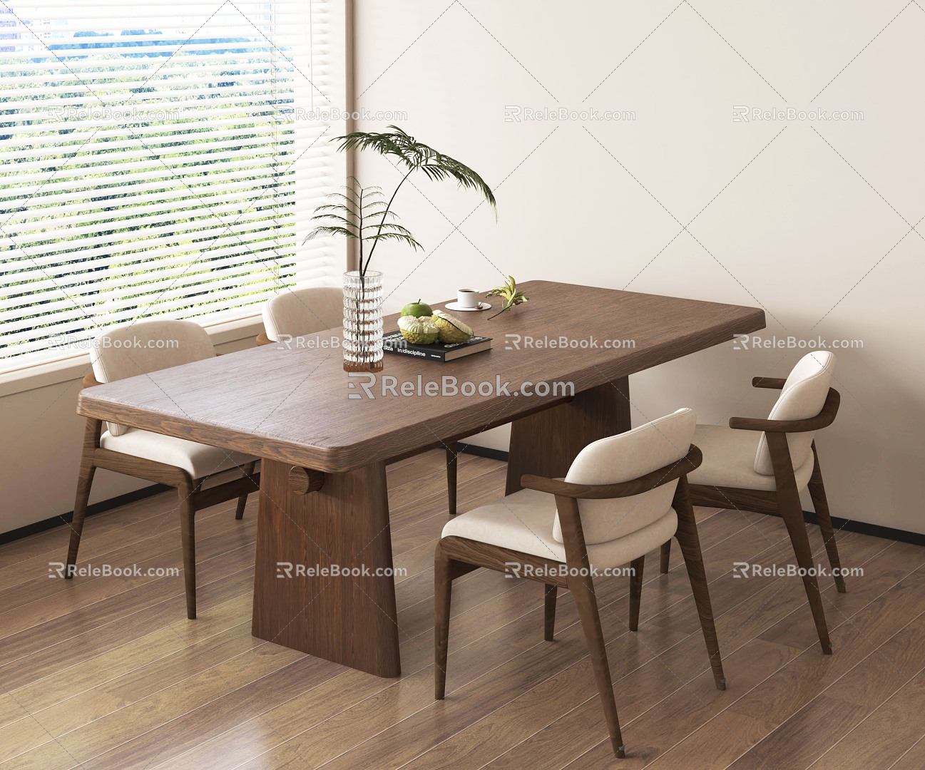 Modern Dining Table Chair Combination Dining Table Chair 3d model