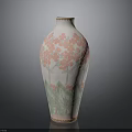 Ceramic Style Vase Cherry Blossom Pattern Chinese Vase Decorative Vase Ceramic Utensils Outdoor Items