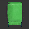 Green Mobile Silent Generator With Control Panel Ventilation Grilles And Stable Base 3d model