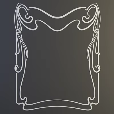 Plaster Modeling of Modern Carving Art Nouveau 3d model