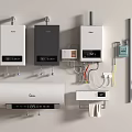 Wall Mounted Household Electrical Appliances Including Water Heaters Boilers Controllers and Piping