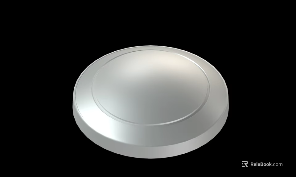 Smooth Silver Round Disk With Polished Surface And Circular Edge Design 3d model 