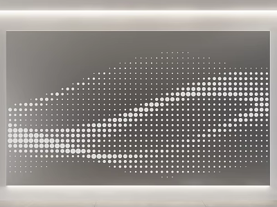 Modern Decorative Wall Panel With White Dots Arranged In Flowing Wave Pattern 3d model