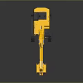 Yellow Komatsu Functional Vehicle Excavator Type With Tracks Cab And Front Bucket