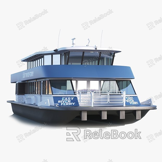 Modern Boat Ferry Ferry Shuttle Boat model