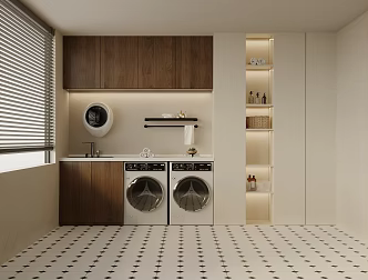 Laundry Cabinet Washing Machine Cabinet Laundry 3d model