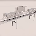 Industrial Conveyor Equipment With Transparent Covers And Metal Frame Structure