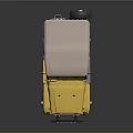 Yellow Vintage Jeep with Soft Top Classic Design and Off Road Wheels