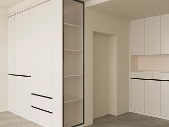Modern Master Bedroom Wardrobe Storage Cabinet 3d model