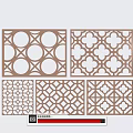 Decorative Wooden Room Dividers With Various Geometric Patterns And Floral Designs
