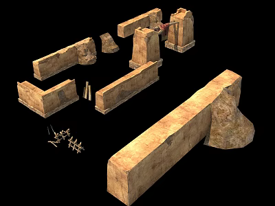 modern wall mud wall 3d model