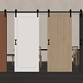 Various Wooden Sliding Doors With Different Colors And Designs In Modern Interior