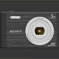 Sony Digital Camera Featuring 5X Optical Zoom And 20.1 Megapixels Sleek Silver Black Design