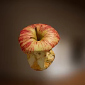 Bitten Apple With Red And Yellow Skin Showing Bite Marks And Core 3d model