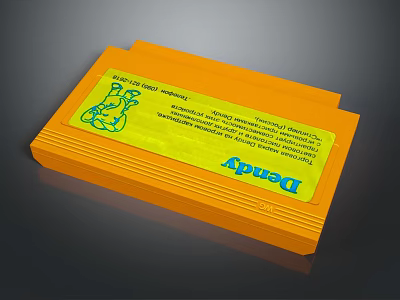 Depu Computer Expansion Card With Orange Housing And Yellow Label Design 3d model