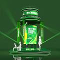 Snow Beer Green Photo Spot With Tower Structure And Lighting Effects Platform Figures