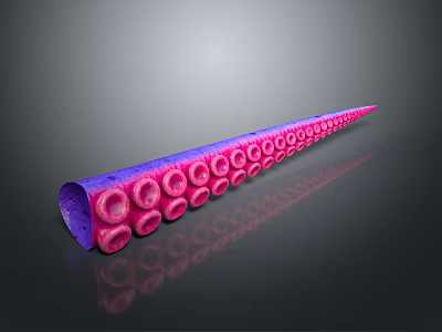 Hair Follicle Organ Structure With Tubular Shape Circular Cell Arrangement Pink Purple Glossy Surface 3d model