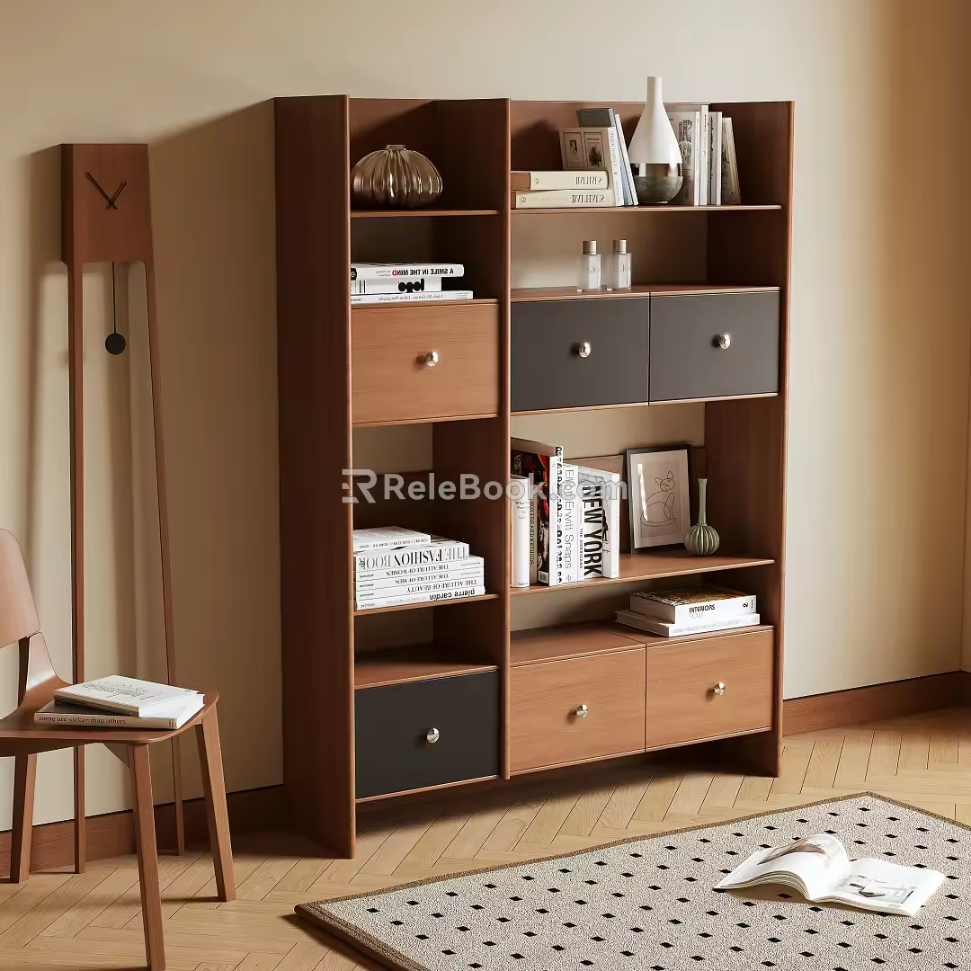 Middle Style Bookcase 3d model