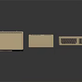 Vintage Beige Electronic Computer Setup With Monitor Keyboard And System Unit