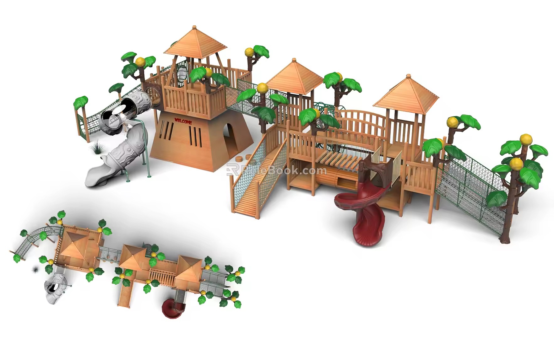 Palace Climbing Paradise Non-standard Features Expansion Paradise Crawling Amusement Park Children's Amusement Park Playground 3d model
