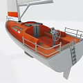 Modern Sailing Small Sailing 3d model