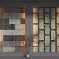 Cultural stone background wall 3d model