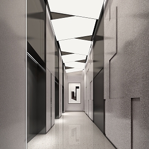 Modern Elevator Hall Elevator Hall Elevator Room 3d model