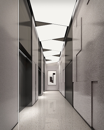 Modern Elevator Hall Elevator Hall Elevator Room 3d model