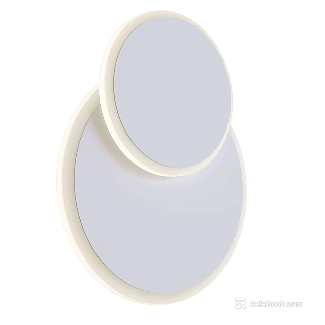 Modern Circular Wall Lamp With Double Layer Simple Design For Home Decor 3d model