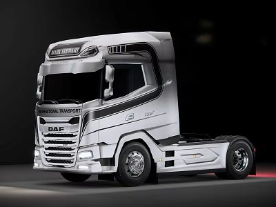 DAF New Generation Heavy Duty Truck with Streamlined Design for Efficient Cargo Transport 3d model