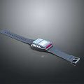 Smartwatch With Silicone Strap Digital Display And Modern Design For Daily Use 3d model
