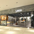 Modern Stylish Menswear Clothing Store With Marble Facade And Elegant Garment Display In Shopping Mall