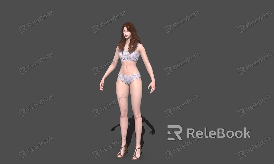 Medieval Female Characters model