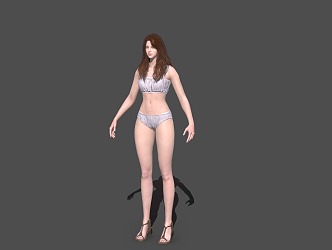 Medieval Female Characters 3d model