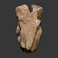 Two Natural Wooden Stone Pieces With Textured Surface And Reflection On Black Background